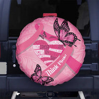 Polynesia Breast Cancer Awareness Month Spare Tire Cover Pink Ribbon Mix Butterflies