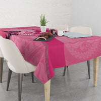 Polynesia Breast Cancer Awareness Month Tablecloth Pink Ribbon Mix Butterflies LT14 - Polynesian Pride