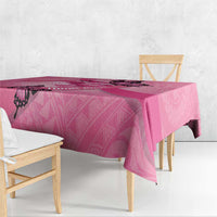 Polynesia Breast Cancer Awareness Month Tablecloth Pink Ribbon Mix Butterflies LT14 - Polynesian Pride