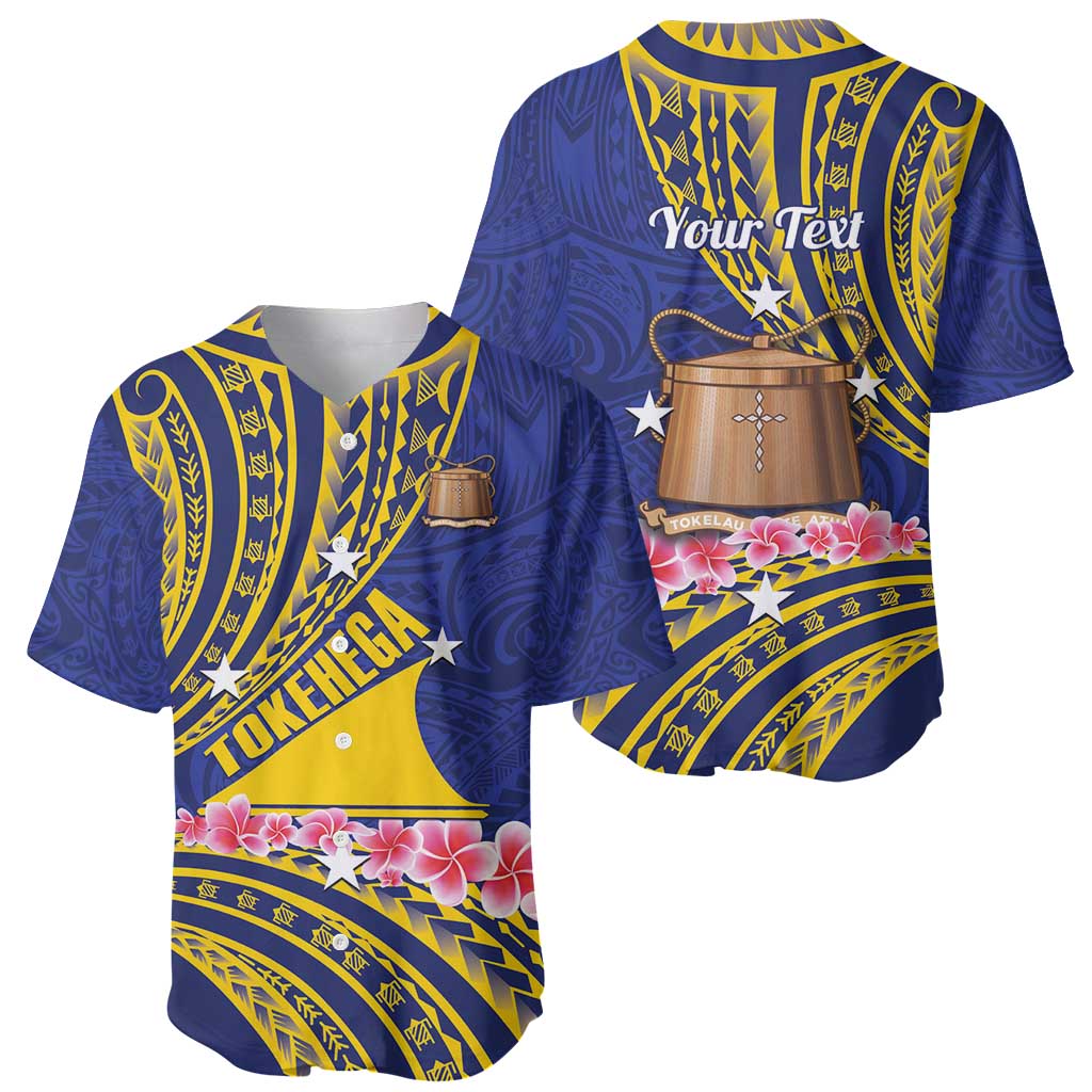 Personalised Tokelau Tokehega Day Baseball Jersey Tokelauan Tatau Flag Color - Polynesian Pride