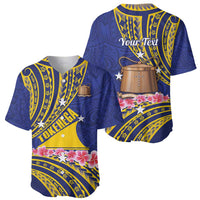 Personalised Tokelau Tokehega Day Baseball Jersey Tokelauan Tatau Flag Color - Polynesian Pride