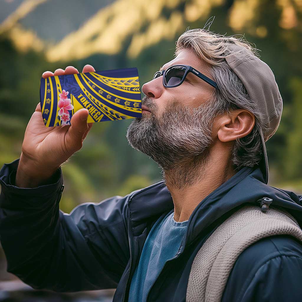Personalised Tokelau Tokehega Day 4 in 1 Can Cooler Tumbler Tokelauan Tatau Flag Color - Polynesian Pride
