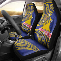 Personalised Tokelau Tokehega Day Car Seat Cover Tokelauan Tatau Flag Color - Polynesian Pride