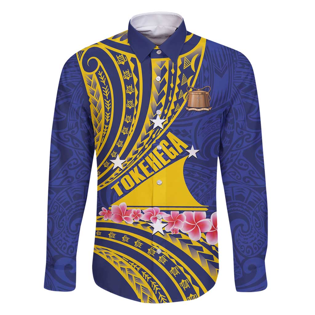 Personalised Tokelau Tokehega Day Family Matching Long Sleeve Bodycon Dress and Hawaiian Shirt Tokelauan Tatau Flag Color - Polynesian Pride