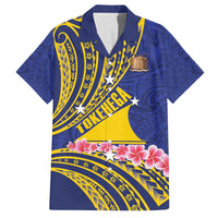 Personalised Tokelau Tokehega Day Family Matching Off The Shoulder Long Sleeve Dress and Hawaiian Shirt Tokelauan Tatau Flag Color - Polynesian Pride