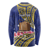 Personalised Tokelau Tokehega Day Long Sleeve Shirt Tokelauan Tatau Flag Color - Polynesian Pride
