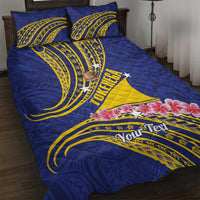 Personalised Tokelau Tokehega Day Quilt Bed Set Tokelauan Tatau Flag Color - Polynesian Pride