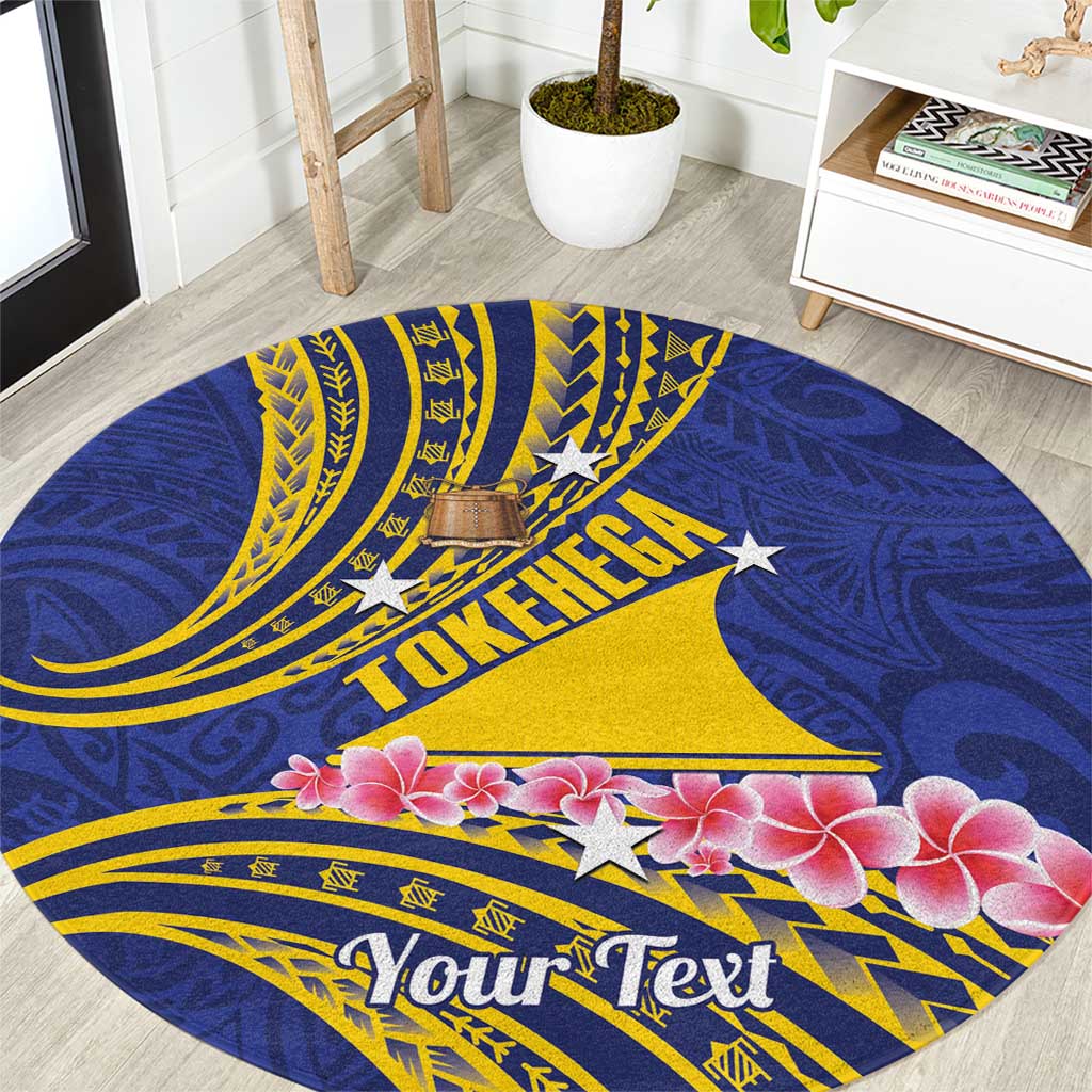 Personalised Tokelau Tokehega Day Round Carpet Tokelauan Tatau Flag Color - Polynesian Pride