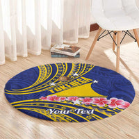 Personalised Tokelau Tokehega Day Round Carpet Tokelauan Tatau Flag Color - Polynesian Pride