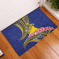 Personalised Tokelau Tokehega Day Rubber Doormat Tokelauan Tatau Flag Color - Polynesian Pride