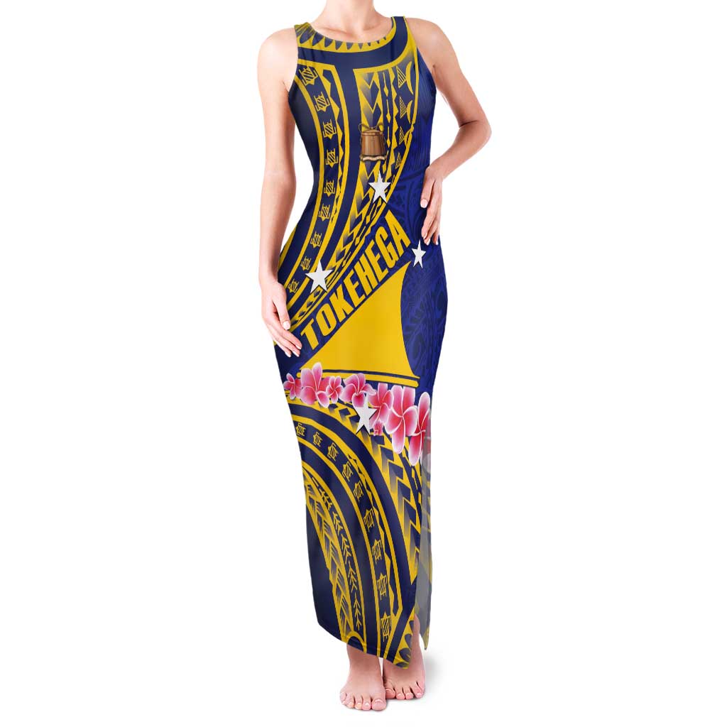 Personalised Tokelau Tokehega Day Tank Maxi Dress Tokelauan Tatau Flag Color - Polynesian Pride