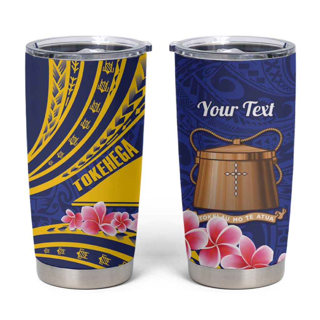 Personalised Tokelau Tokehega Day Tumbler Cup Tokelauan Tatau Flag Color - Polynesian Pride