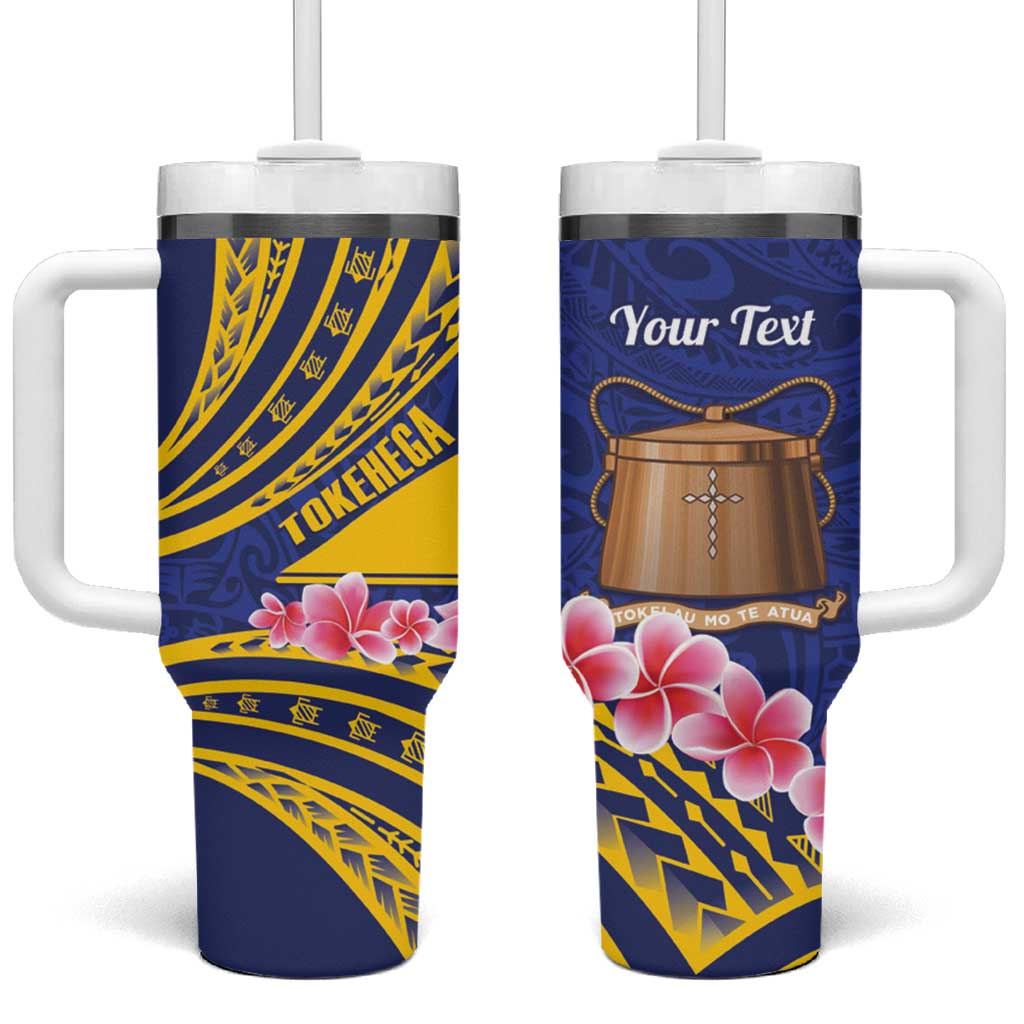 Personalised Tokelau Tokehega Day Tumbler With Handle Tokelauan Tatau Flag Color - Polynesian Pride