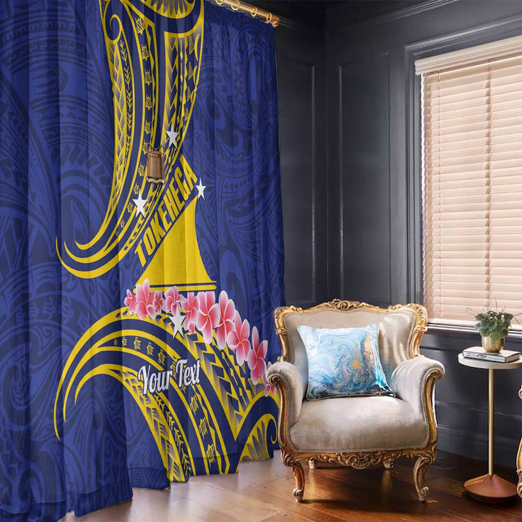 Personalised Tokelau Tokehega Day Window Curtain Tokelauan Tatau Flag Color - Polynesian Pride