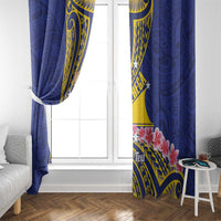 Personalised Tokelau Tokehega Day Window Curtain Tokelauan Tatau Flag Color - Polynesian Pride