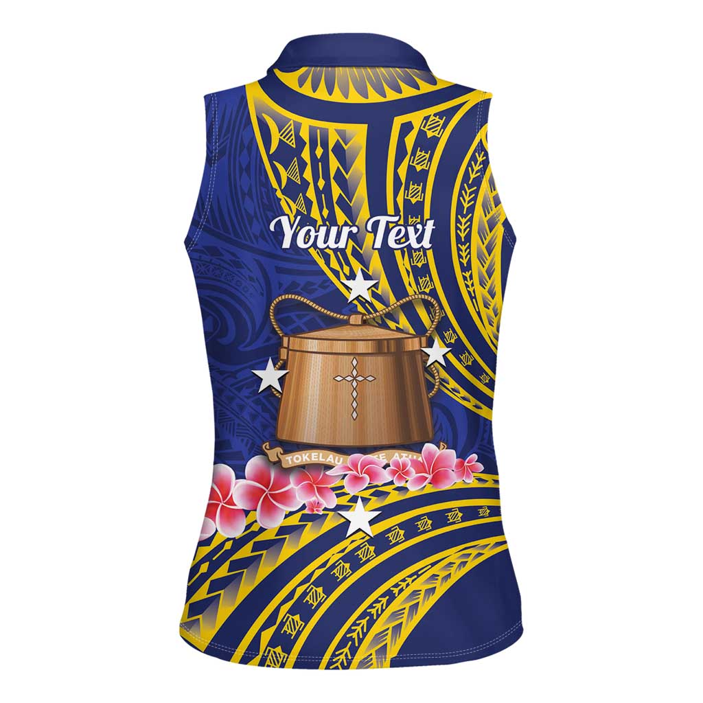 Personalised Tokelau Tokehega Day Women Sleeveless Polo Shirt Tokelauan Tatau Flag Color - Polynesian Pride