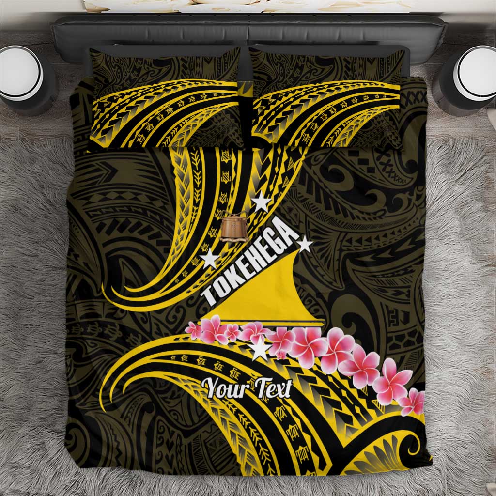 Personalised Tokelau Tokehega Day Bedding Set Tokelauan Tatau Black Color - Polynesian Pride