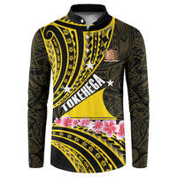 Personalised Tokelau Tokehega Day Button Sweatshirt Tokelauan Tatau Black Color - Polynesian Pride