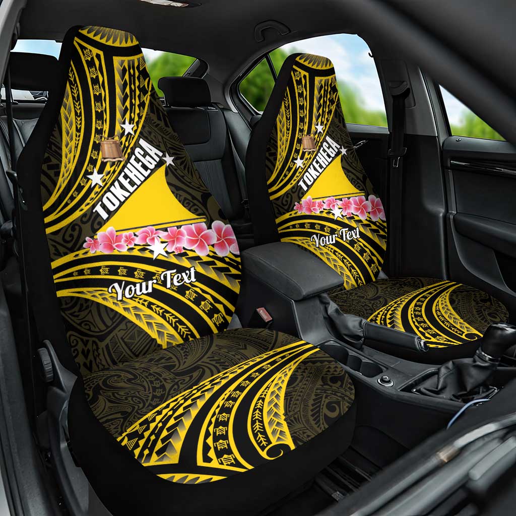 Personalised Tokelau Tokehega Day Car Seat Cover Tokelauan Tatau Black Color - Polynesian Pride