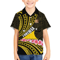 Personalised Tokelau Tokehega Day Family Matching Long Sleeve Bodycon Dress and Hawaiian Shirt Tokelauan Tatau Black Color - Polynesian Pride