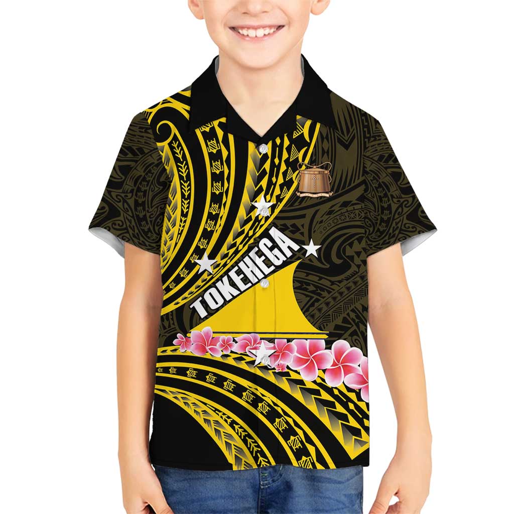 Personalised Tokelau Tokehega Day Family Matching Summer Maxi Dress and Hawaiian Shirt Tokelauan Tatau Black Color - Polynesian Pride