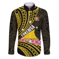 Personalised Tokelau Tokehega Day Family Matching Tank Maxi Dress and Hawaiian Shirt Tokelauan Tatau Black Color - Polynesian Pride