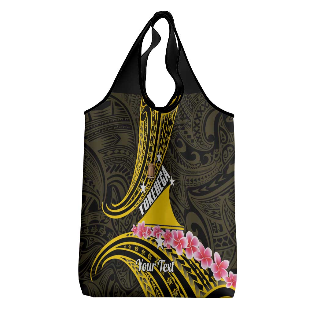 Personalised Tokelau Tokehega Day Grocery Bag Tokelauan Tatau Black Color - Polynesian Pride