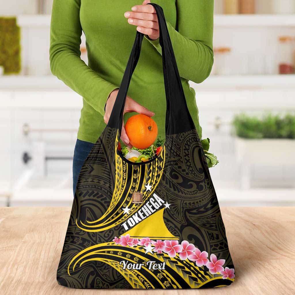 Personalised Tokelau Tokehega Day Grocery Bag Tokelauan Tatau Black Color - Polynesian Pride