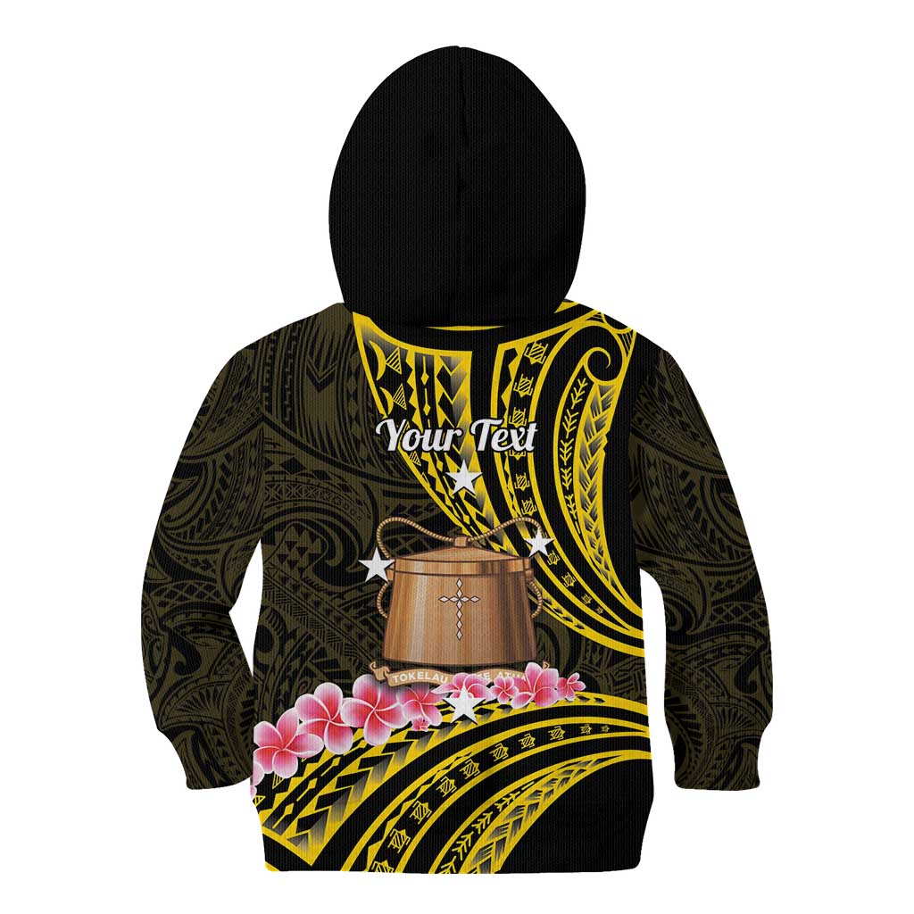 Personalised Tokelau Tokehega Day Kid Hoodie Tokelauan Tatau Black Color - Polynesian Pride