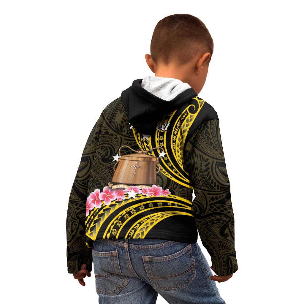 Personalised Tokelau Tokehega Day Kid Hoodie Tokelauan Tatau Black Color - Polynesian Pride