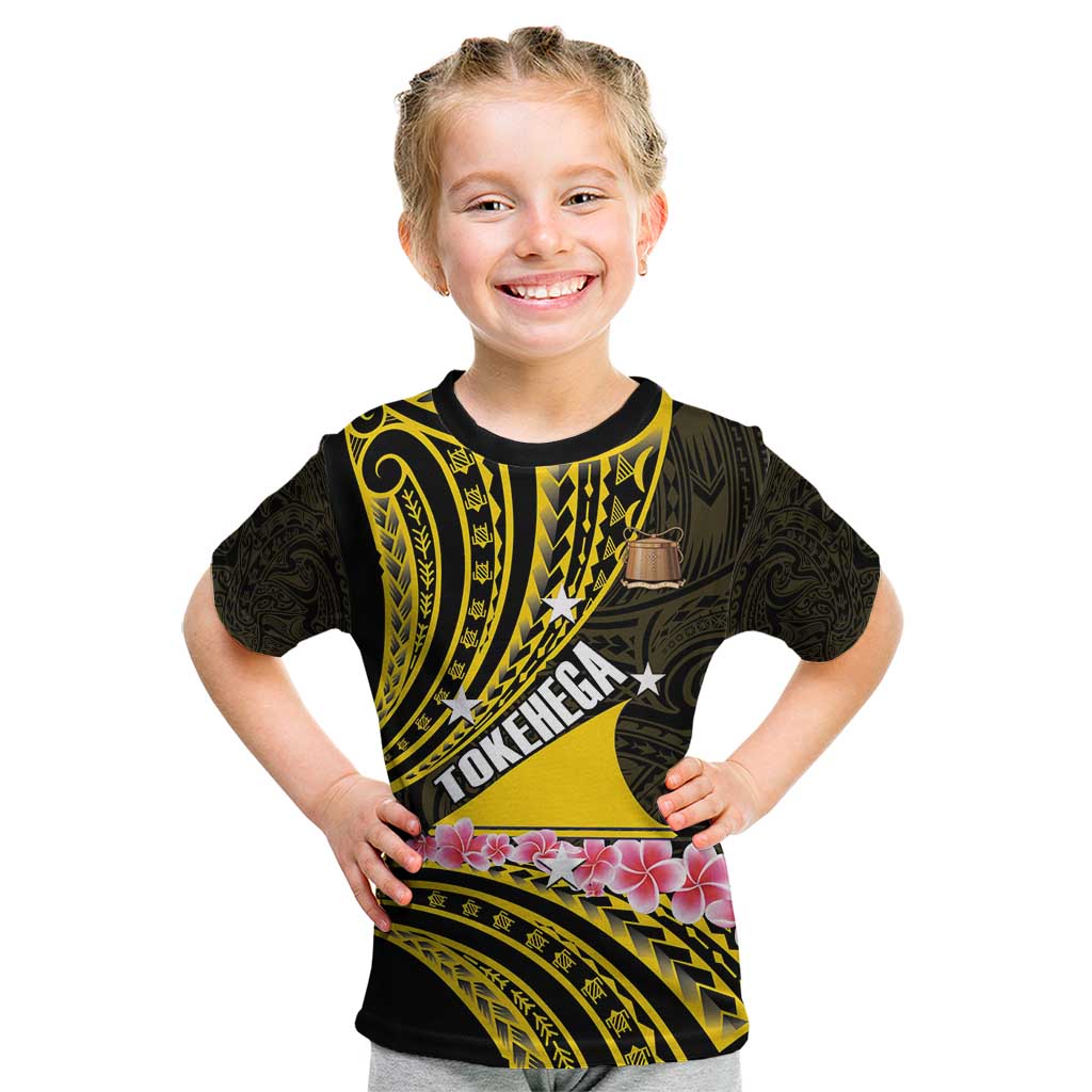 Personalised Tokelau Tokehega Day Kid T Shirt Tokelauan Tatau Black Color - Polynesian Pride