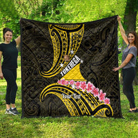 Personalised Tokelau Tokehega Day Quilt Tokelauan Tatau Black Color - Polynesian Pride