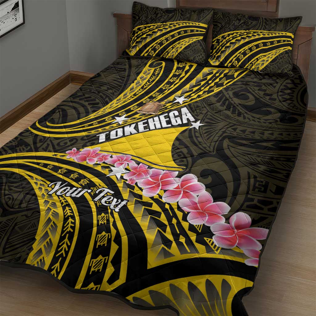 Personalised Tokelau Tokehega Day Quilt Bed Set Tokelauan Tatau Black Color - Polynesian Pride