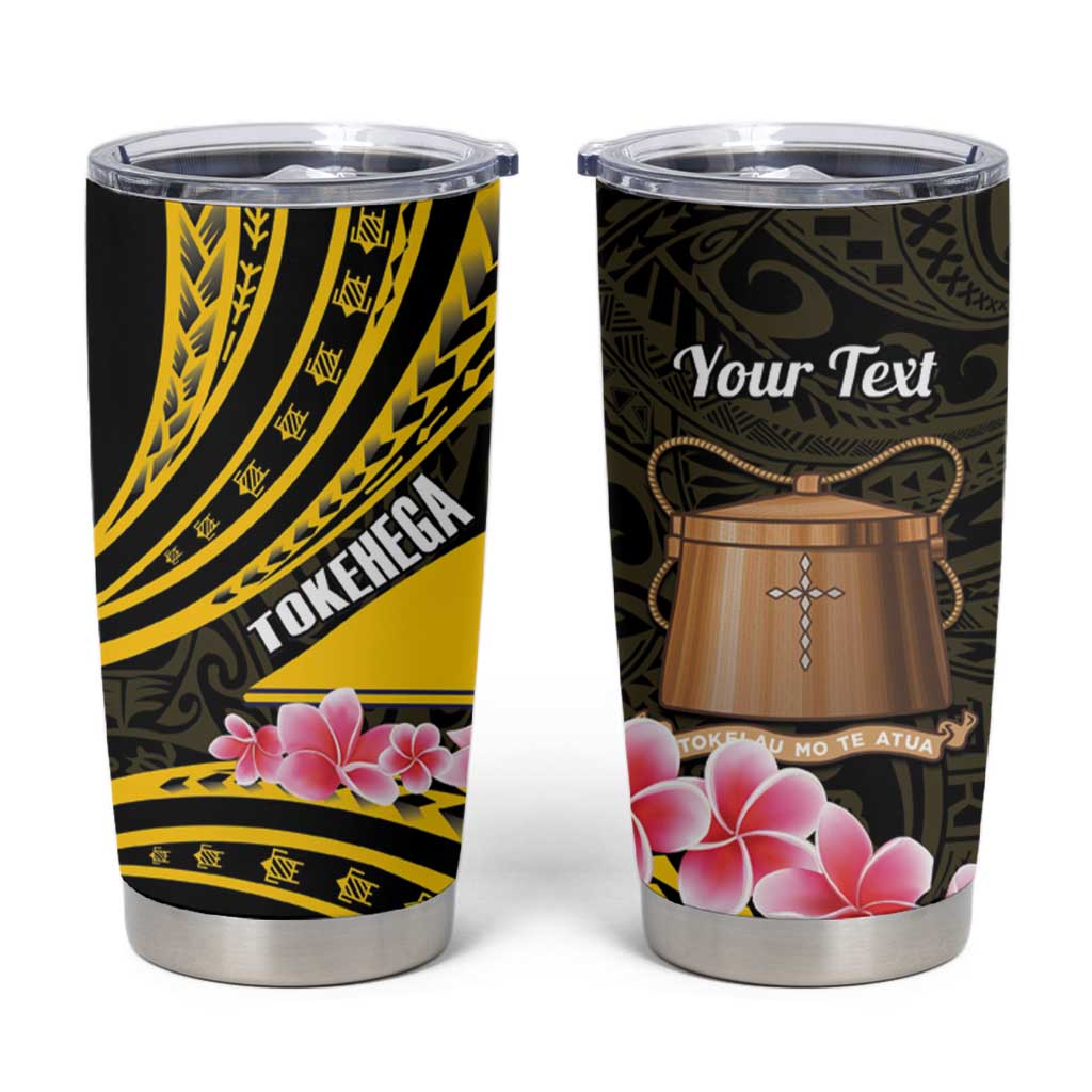 Personalised Tokelau Tokehega Day Tumbler Cup Tokelauan Tatau Black Color - Polynesian Pride