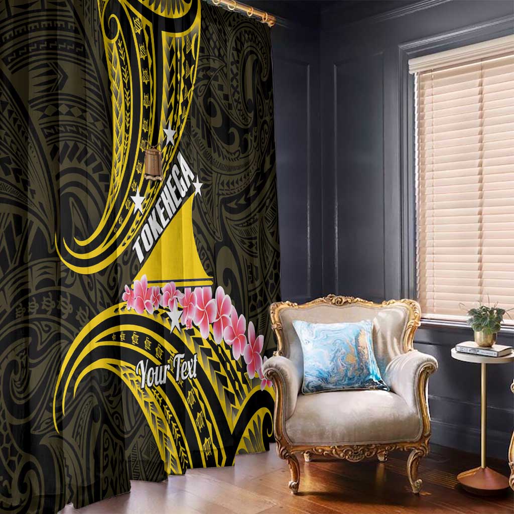 Personalised Tokelau Tokehega Day Window Curtain Tokelauan Tatau Black Color - Polynesian Pride