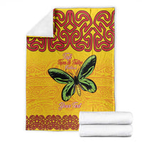 Personalised Tufi Tapa and Tattoo Festival Blanket PNG Oro Butterfly Tapa Pattern - Polynesian Pride