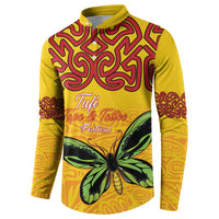 Personalised Tufi Tapa and Tattoo Festival Button Sweatshirt PNG Oro Butterfly Tapa Pattern LT14 - Polynesian Pride