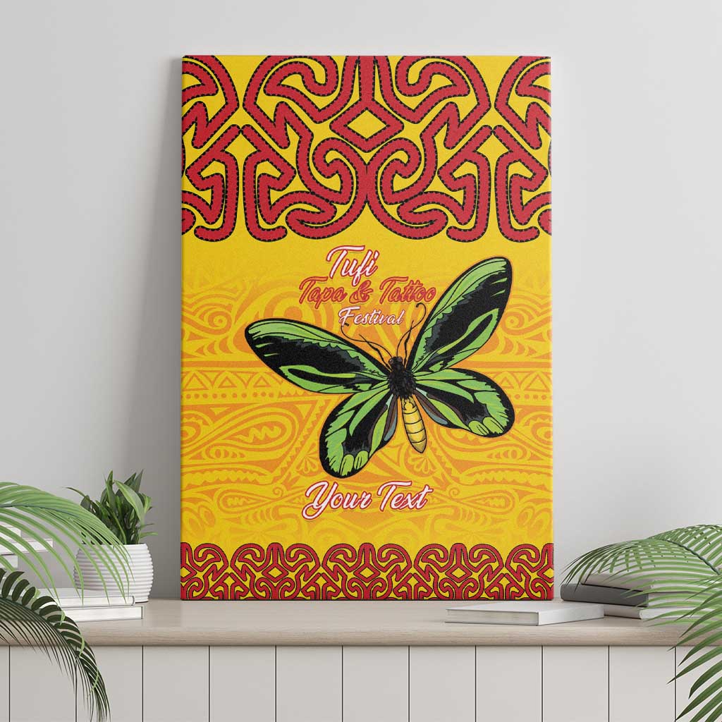 Personalised Tufi Tapa and Tattoo Festival Canvas Wall Art PNG Oro Butterfly Tapa Pattern LT14 - Polynesian Pride