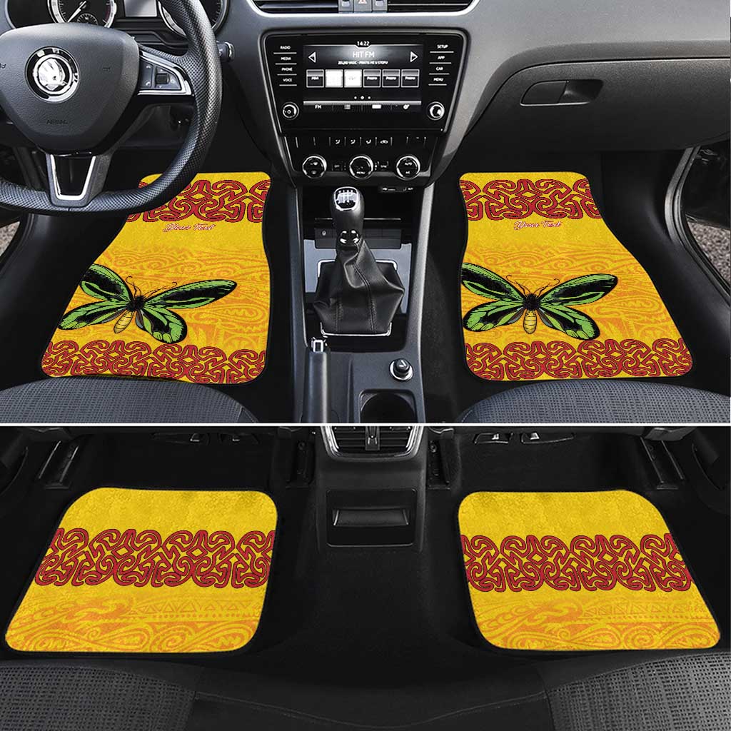 Personalised Tufi Tapa and Tattoo Festival Car Mats PNG Oro Butterfly Tapa Pattern - Polynesian Pride