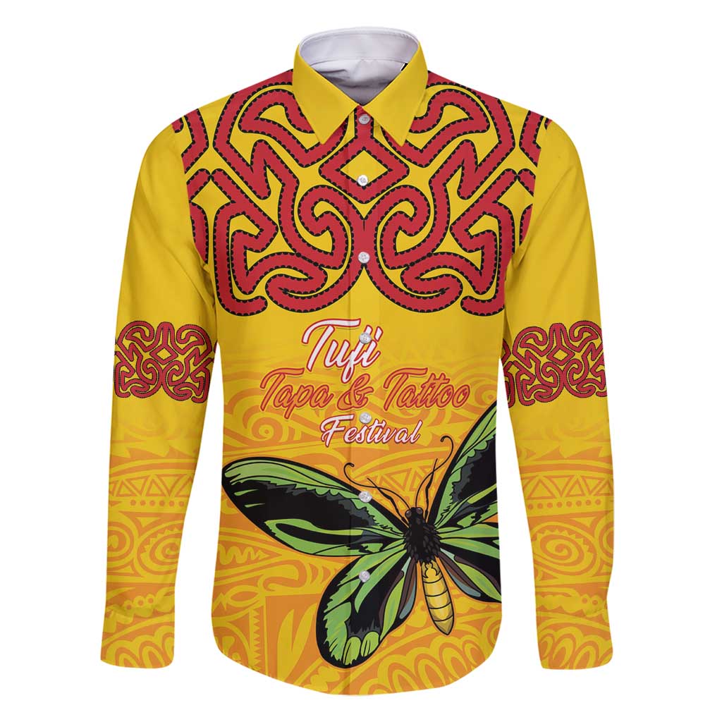 Personalised Tufi Tapa and Tattoo Festival Family Matching Summer Maxi Dress and Hawaiian Shirt PNG Oro Butterfly Tapa Pattern - Polynesian Pride