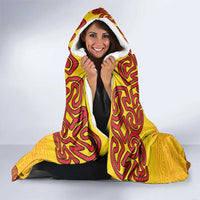 Personalised Tufi Tapa and Tattoo Festival Hooded Blanket PNG Oro Butterfly Tapa Pattern - Polynesian Pride