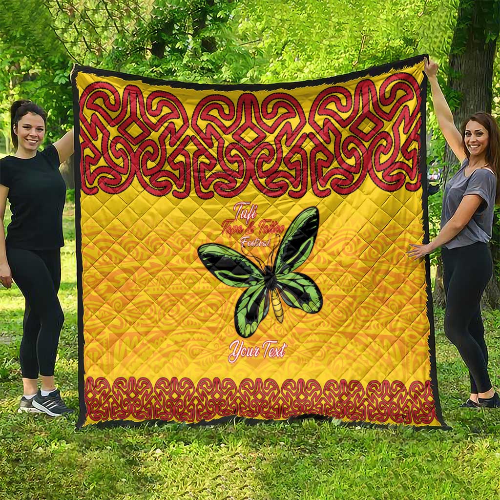 Personalised Tufi Tapa and Tattoo Festival Quilt PNG Oro Butterfly Tapa Pattern - Polynesian Pride