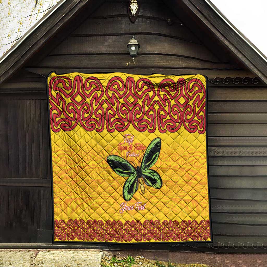 Personalised Tufi Tapa and Tattoo Festival Quilt PNG Oro Butterfly Tapa Pattern - Polynesian Pride