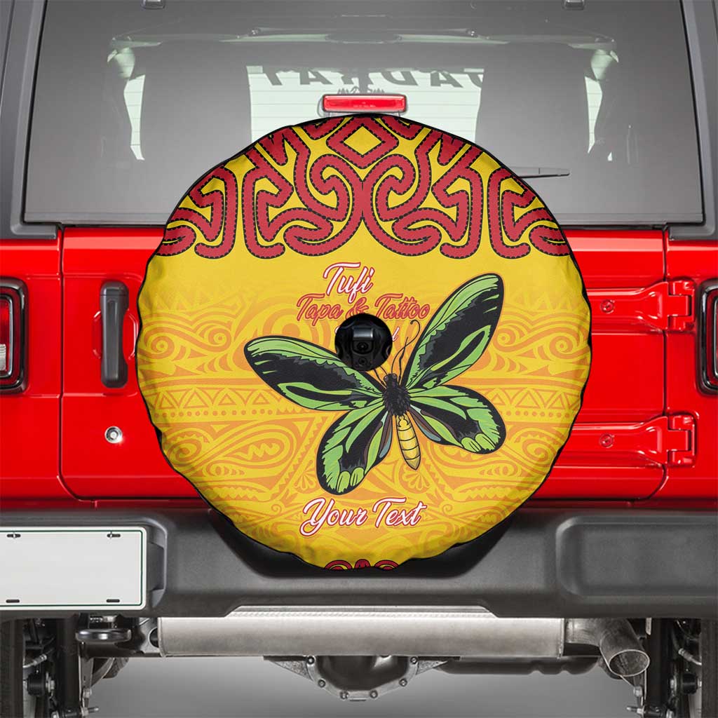 Personalised Tufi Tapa and Tattoo Festival Spare Tire Cover PNG Oro Butterfly Tapa Pattern - Polynesian Pride