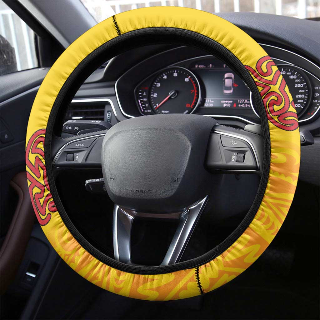 Tufi Tapa and Tattoo Festival Steering Wheel Cover PNG Oro Butterfly Tapa Pattern LT14 - Polynesian Pride