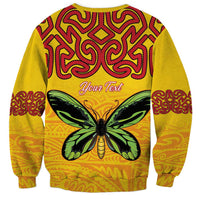 Personalised Tufi Tapa and Tattoo Festival Sweatshirt PNG Oro Butterfly Tapa Pattern LT14 - Polynesian Pride