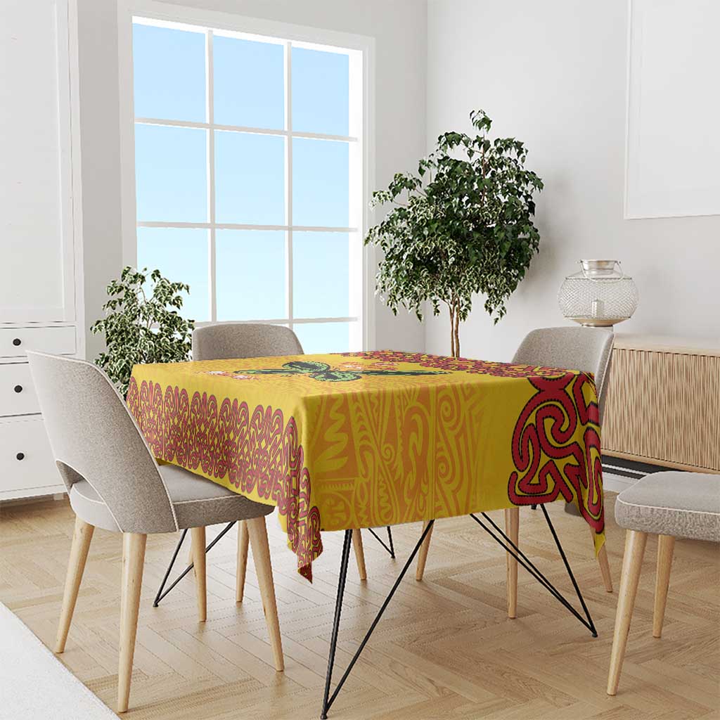 Personalised Tufi Tapa and Tattoo Festival Tablecloth PNG Oro Butterfly Tapa Pattern LT14 - Polynesian Pride