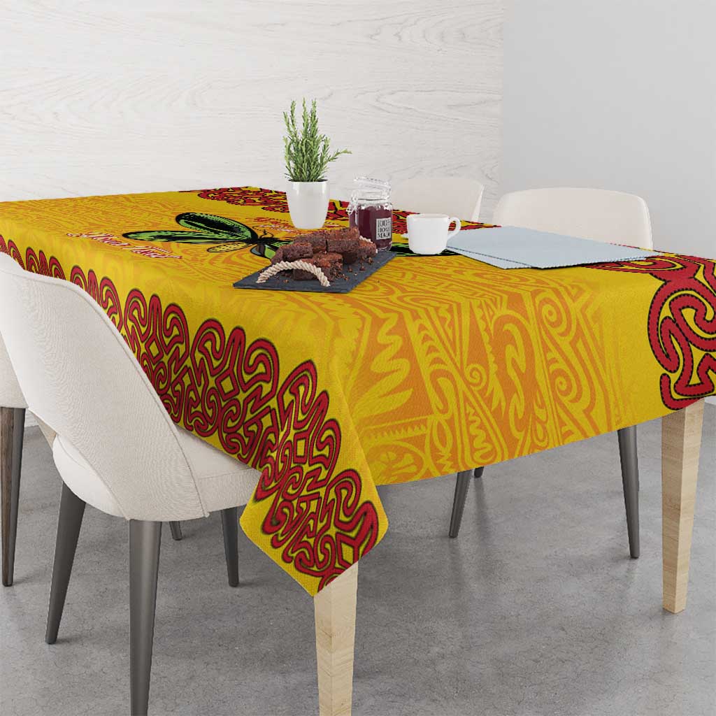 Personalised Tufi Tapa and Tattoo Festival Tablecloth PNG Oro Butterfly Tapa Pattern LT14 - Polynesian Pride