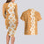 Personalised Tufi Tapa and Tattoo Festival Couples Matching Long Sleeve Bodycon Dress and Hawaiian Shirt Oro Tapa Cloth With Plumeria - Polynesian Pride