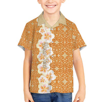 Personalised Tufi Tapa and Tattoo Festival Family Matching Off The Shoulder Long Sleeve Dress and Hawaiian Shirt Oro Tapa Cloth With Plumeria - Polynesian Pride